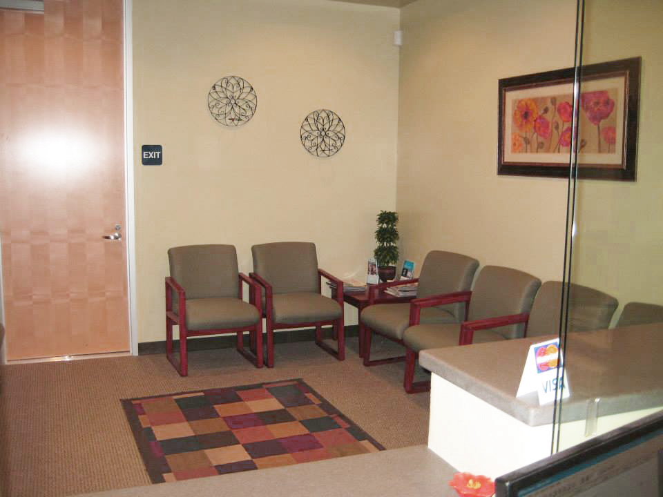We'll invite you to have a seat in our comfortable waiting area.